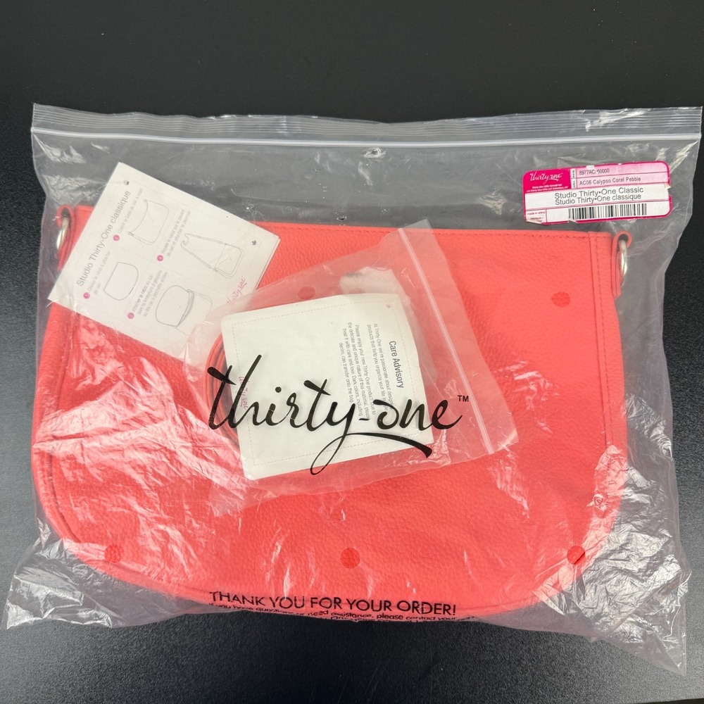 Thirty-One Studio Thirty-One Classic Crossbody Bag Women's Coral Shoulder Strap